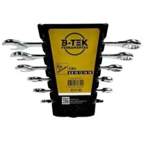 Jogo de Chave Boca e Estrela Combinada 6 Peças Aço 6 a 16 mm