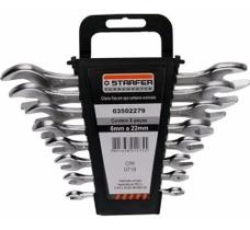 Jogo de Chave Boca Fixa 6 A 22 Mm c/ 8 Peças Jogo de Chave Boca Fixa 6 A 22 Mm c/ 8 Peças