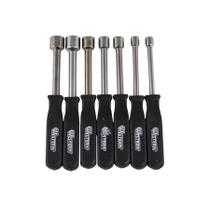 Jogo De Chave Canhão Profissional Vazado Aço Soquete 7 Peças 5 a 12mm