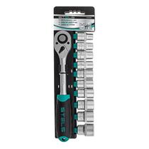 Jogo de Chave Catraca 1/2'' Soquetes 10-22mm Stels 1412755 Jogo de Chave Catraca 1/2'' Soquetes 10-22mm Stels 1412755