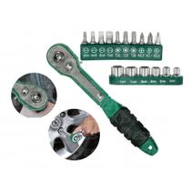 Jogo De Chave Catraca Com Pontas E Soquetes 17 123 Util