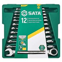 Jogo de Chave com Catraca 8 a 19mm 12 Peças Sata Com Estojo Organizador Jogo de Chave com Catraca 8 a 19mm 12 Peças Sata Com Estojo Organizador