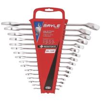 Jogo De Chave Combinada 1/4 À 1.1/4 Com 16 Peças - Mayle Jogo De Chave Combinada 1/4 À 1.1/4 Com 16 Peças - Mayle