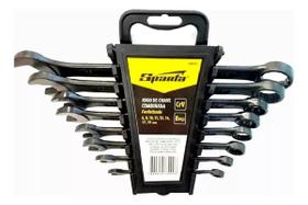 Jogo de Chave Combinada 6-19mm c/ 8 Peças SPARTA Fosfatizadas 1493155 Jogo de Chave Combinada 6-19mm c/ 8 Peças SPARTA Fosfatizadas 1493155