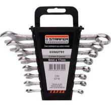 Jogo De Chave Combinada 6 Á 17mm 8 Pçs Starfer - Aço Cromado
