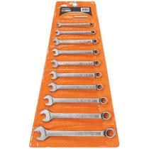 Jogo de chave combinada 6 a 22 mm aço cromo vanádio com 10 peças Jogo de chave combinada 6 a 22 mm aço cromo vanádio com 10 peças