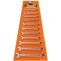 Jogo de chave combinada 6 a 22 mm aço cromo vanádio com 11 peças - 44660/211 Jogo de chave combinada 6 a 22 mm aço cromo vanádio com 11 peças - 44660/211