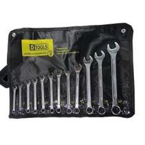 Jogo de Chave Combinada 6 a 22mm (12 Peças) Cromo Vanádio - DTOOLS
