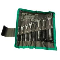 Jogo de chave combinada 8 a 17 mm aço cromo vanádio 8 peças