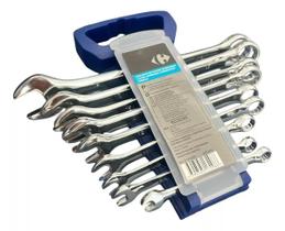 Jogo De Chave Combinada Aço Carbono Cromado 7 A 19 Mm 9pçs Jogo De Chave Combinada Aço Carbono Cromado 7 A 19 Mm 9pçs