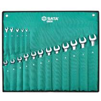 Jogo de chave combinada angulada 45 6 a 22mm aço cromo vanádio 17 peças - ST08018G