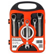 Jogo de Chave Combinada Catraca 8 a 19mm 7 Peças 904540 - Vip