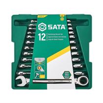 Jogo De Chave Combinada Catraca 8 A 19mm Sata 12 Peças ST09040-02