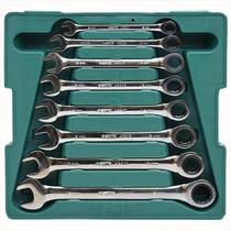 Jogo de Chave Combinada Catraca de 8 a 19 MM com 8 Peças ST08008SJ SATA Jogo de Chave Combinada Catraca de 8 a 19 MM com 8 Peças ST08008SJ SATA