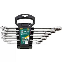Jogo de Chave Combinada com Catraca 7 Peças 8-18mm -
