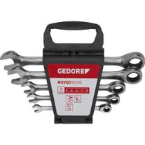 Jogo de Chave Combinada com Catraca 8 - 19 mm com 5 Peças GEDORE RED-R07105005