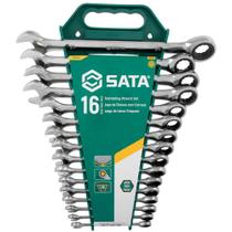 Jogo De Chave Combinada Com Catraca 8 A 24mm 16 Peças Sata ST08034L