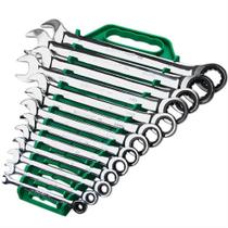 Jogo de Chave Combinada Com Catraca de 1/4 "" a 1"" CRV Com 13 Peças - 9312BJ - BELZER Jogo de Chave Combinada Com Catraca de 1/4 "" a 1"" CRV Com 13 Peças - 9312BJ - BELZER