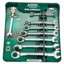 Jogo De Chave Combinada Com Catraca Reversível 8 Peças - SATA-ST09041 Jogo De Chave Combinada Com Catraca Reversível 8 Peças - SATA-ST09041