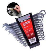 Jogo De Chave Combinada Cromo Vanadio - 6 À 22mm 12 Peças