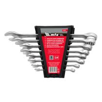 Jogo de chave combinada, cromo vanadio, cromo fosco, 6-19mm, 8pcs // mtx