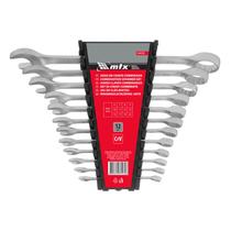 Jogo de chave combinada crv cromo fosco 6-22mm 12pcs mtx