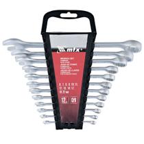 Jogo de chave combinada de 6 a 22 mm aço cromo vanádio com 12 peças