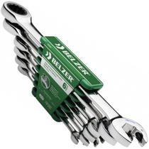 Jogo de Chave Combinada Speedy com Catraca 6 Peças - 8556BJ - BELZER