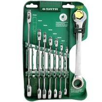 Jogo De Chave Combinada Speedy Com Catraca 8-19mm 8 Peças - SATA - ST08007ASJ Jogo De Chave Combinada Speedy Com Catraca 8-19mm 8 Peças - SATA - ST08007ASJ