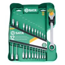 Jogo De Chave Combinada Speedy Com Catraca 8 A 19mm 12 Peças Sata ST09066-02