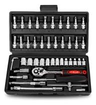 Jogo de chave de catraca 46 peças - IT BLUE