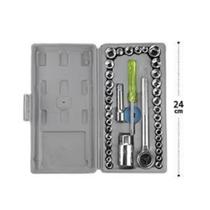 Jogo De Chave De Catraca Reversível Com Soquetes 40 Peças Maleta Jogo De Chave De Catraca Reversível Com Soquetes 40 Peças Maleta