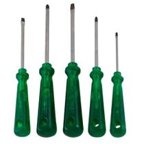 Jogo de Chave de Fenda e Phillips com 5 Peças