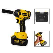 Jogo de Chave de Impacto a Bateria 21V com Acessórios