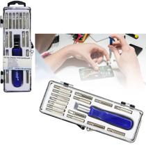 Jogo de chave de precisao com 15 bits + cabo saint plus no estojo - PEN TECH