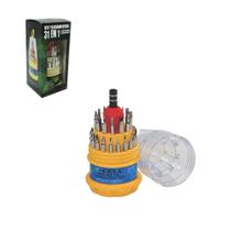 Jogo de chave de precisao com 30 bits + cabo x-cell no estojo - BAZZI