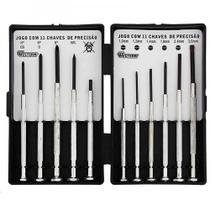 Jogo de chave de precisão fenda/phillips com 11 peças - Western