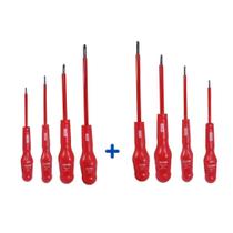 Jogo de Chave Fenda e Philips com 8 peças Sibratec com Cabo Isolado 1000V