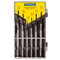 Jogo de Chave Fenda e Philips de Precisão Tramontina 6 peças 41905306 Jogo de Chave Fenda e Philips de Precisão Tramontina 6 peças 41905306