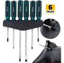 Jogo De Chave Fenda E Phillips Com 6 Peças