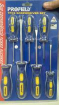 Jogo de Chave Fenda/Philips Cabo emborrachado 7 pcs - Profield