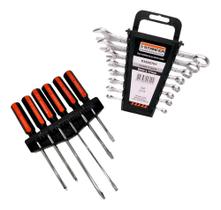 Jogo de Chave Fenda/Phillips C/6 + Jogo de Chave Combinada C/8 Jogo de Chave Fenda/Phillips C/6 + Jogo de Chave Combinada C/8