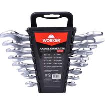 Jogo De Chave Fixa 8 Peças 6 a 22mm Worker