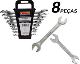Jogo de Chave Fixa Cromada 6 a 22mm 8 Peças