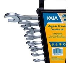 Jogo De Chave Fixa Em Aço Forjado 6mm A 22mm 8 peças Kala Jogo De Chave Fixa Em Aço Forjado 6mm A 22mm 8 peças Kala