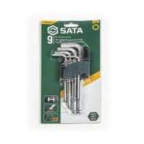Jogo De Chave Hexagonal Abaulada Longa 9 Peças Mm Sata
