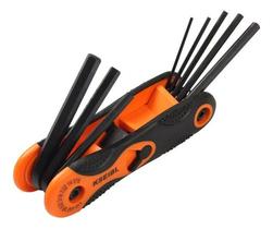 Jogo De Chave Hexagonal Allen Curta Canivete 1,5-8,0mm 8pç