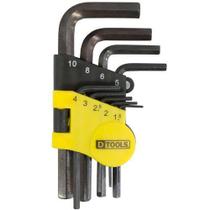 Jogo de Chave Hexagonal com Suporte 9 Peças - Dtools