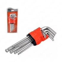 Jogo de chave hexagonal grande c/ponta bola c/9pcs bestfer