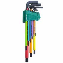Jogo De Chave Hexagonal Longa Color 1,5 A 10mm 9 Peças Sata ST09107CHBSJ